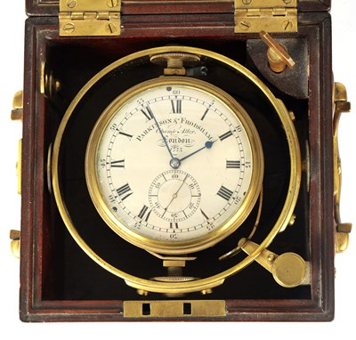 Lot 991 - PARKINSON & FRODSHAM, CHANGE ALLEY, LONDON. No. 1753. A RARE EARLY 19TH CENTURY MARINE CHRONOMETER OF SMALL PROPORTIONS