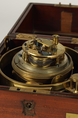 Lot 858 - PARKINSON & FRODSHAM, CHANGE ALLEY, LONDON. No. 1753. A RARE EARLY 19TH CENTURY MARINE CHRONOMETER OF SMALL PROPORTIONS