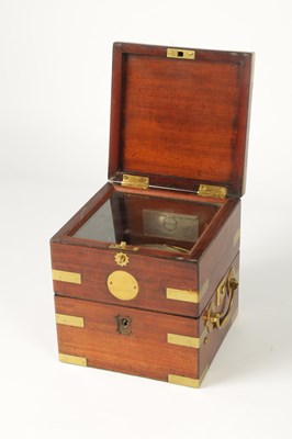 Lot 858 - PARKINSON & FRODSHAM, CHANGE ALLEY, LONDON. No. 1753. A RARE EARLY 19TH CENTURY MARINE CHRONOMETER OF SMALL PROPORTIONS