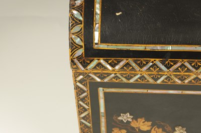 Lot 209 - A RARE LATE 17TH/EARLY 18TH CENTURY CHINESE MOTHER-OF-PEARL INLAID LACQUERED BOX AND COVER