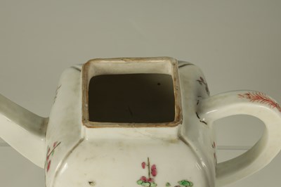 Lot 170 - AN 18TH CENTURY CHINESE FAMILLE ROSE PORCELAIN TEAPOT