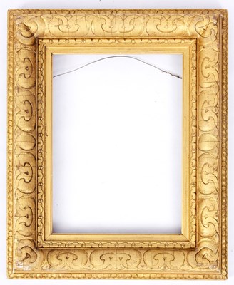 Lot 474 - A 19TH CENTURY LEAF MOULDED GILT WOOD FRAME...