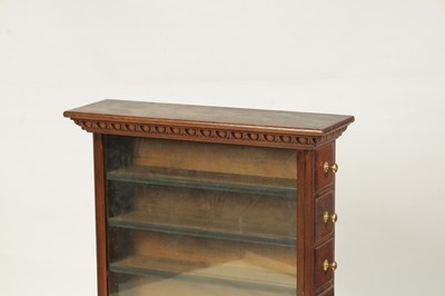 Lot 487 - A LATE 19TH CENTURY WALNUT CIGARETTE SHOP DISPLAY CABINET