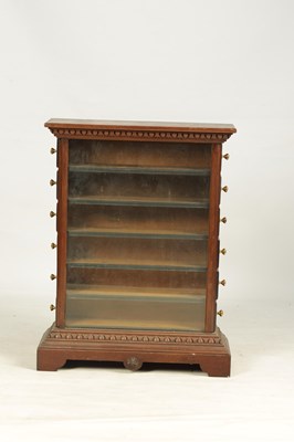 Lot 487 - A LATE 19TH CENTURY WALNUT CIGARETTE SHOP DISPLAY CABINET