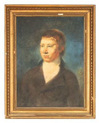 Lot 707 - AN 18TH CENTURY PASTEL ON PAPER - PORTRAIT OF A YOUNG GENTLEMAN