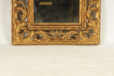 Lot 1028 - AN IMPRESSIVE 18TH CENTURY CARVED GILTWOOD IRISH STYLE HANGING MIRROR