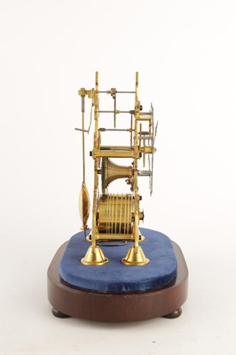 Lot 830 - A 19TH CENTURY 8-DAY FUSEE TIMEPIECE SKELETON CLOCK