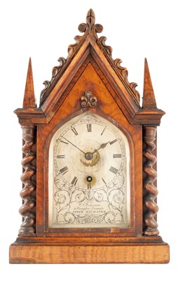 Lot 834 - WILLIAM JOHNSON, 4 HERCULES PASSAGE, STOCK EXCHANGE, LONDON A SMALL ENGLISH MID 19TH CENTURY MANTEL CLOCK