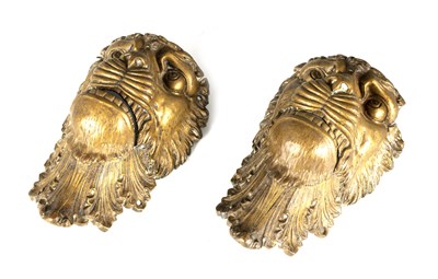 Lot 534 - A PAIR OF 18THCENTURY ORMOLU FRENCH BILLIARD TABLE POCKET MOUNTS