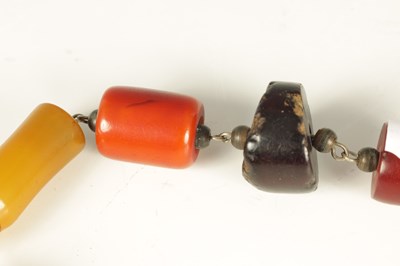 Lot 244 - AN AMBER BEAD NECKLACE