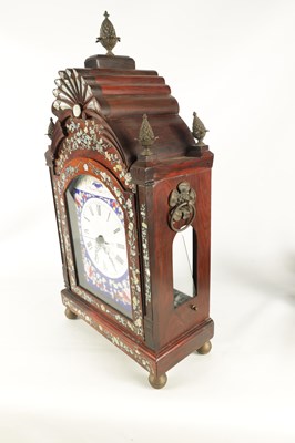 Lot 910 - A LARGE 19TH CENTURY CHINESE  DOUBLE FUSEE BRACKET CLOCK