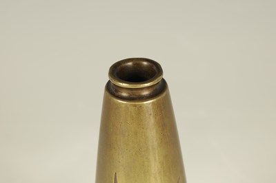 Lot 174 - A SMALL JAPANESE MEIJI PERIOD BRONZE AND MIXED METAL VASE