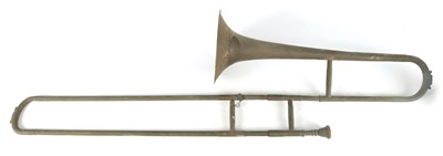 Lot 413 - A 19TH CENTURY GERMAN BRASS TROMBONE