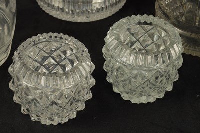 Lot 18 - A COLLECTION OF FOUR LATE GEORGIAN CUT GLASS DECANTERS