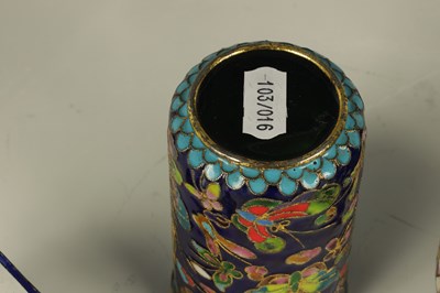 Lot 97 - THREE PIECES OF CHINESE CLOISONNÉ WARE