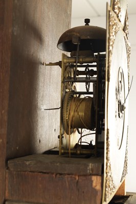 Lot 621 - FROMANTEEL & CLARKE.  AN EARLY 18TH CENTURY BURR WALNUT LONGCASE CLOCK