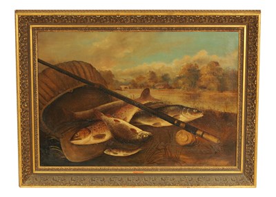 Lot 754 - 19TH CENTURY OIL ON CANVAS -  ON THE BANKING