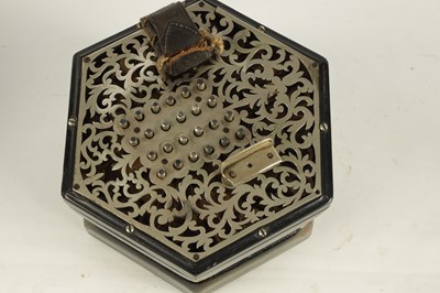 Lot 430 - A NICKEL ENDED ENGLISH CONCERTINA