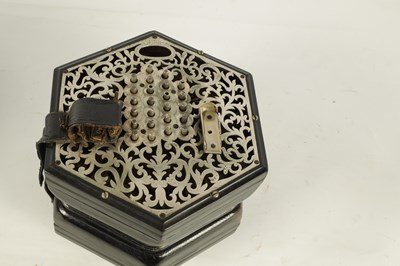 Lot 430 - A NICKEL ENDED ENGLISH CONCERTINA