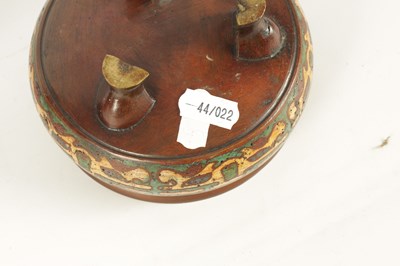 Lot 163 - A CHINESE PATINATED BRONZE AND CLOISONNÉ ENAMEL CENSER