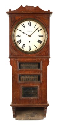 Lot 929 - PRENTISS CALENDAR AND TIME COMPANY, NEW YORK  A LATE 19TH CENTURY AMERICAN MONTH DURATION CALENDAR CLOCK