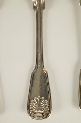 Lot 276 - A SET OF SIX REGENCY SILVER TABLESPOONS BY PAUL STORR