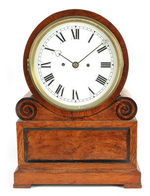 Lot 899 - ARNOLD, 84 STRAND, LONDON NUMBERED 546  A 19TH CENTURY POLLARD OAK REGENCY DOUBLE FUSEE BRACKET CLOCK