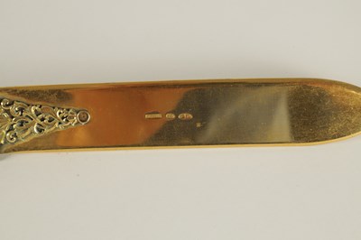 Lot 241 - A 20TH CENTURY RUSSIAN SILVER GILT AND ENAMEL LETTER OPENER