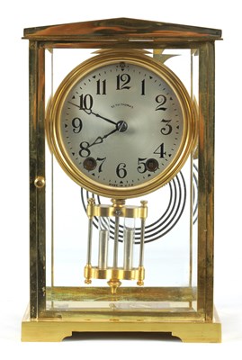 Lot 844 - SETH THOMAS. AN EARLY 20TH CENTURY AMERICAN FOUR-GLASS MANTEL CLOCK