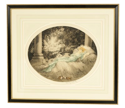 Lot 757 - LOUIS ICART - FRENCH 1880-1950  AN ORIGINAL DRYPOINT ETCHING IN COLOUR