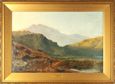 Lot 717 - JOSEPH PAUL PETTIT R.A. (1812-1882)  19TH CENTURY OIL ON CANVAS  ‘HEAD OF RYDAL WATER’