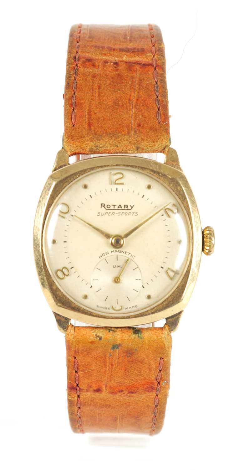 Lot 264 - A GENTLEMAN'S VINTAGE 9CT GOLD ROTARY WRISTWATCH
