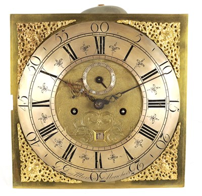 Lot 870 - BENJAMIN MARTIN, MANCHESTER  AN 18TH CENTURY 12” BRASS EIGHT-DAY LONGCASE CLOCK MOVEMENT