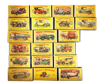 Lot 432 - A LARGE COLLECTION OF 20 1960'S MODELS OF YESTERYEAR MATCHBOX CARS AND MODES OF TRANSPORT