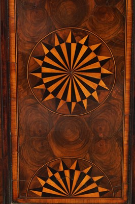 Lot 35 - WILLIAM SPEAKMAN, LONDINI FECIT. A WILLIAM AND MARY 10" OYSTER VENEERED WALNUT AND PARQUETRY LONGCASE CLOCK