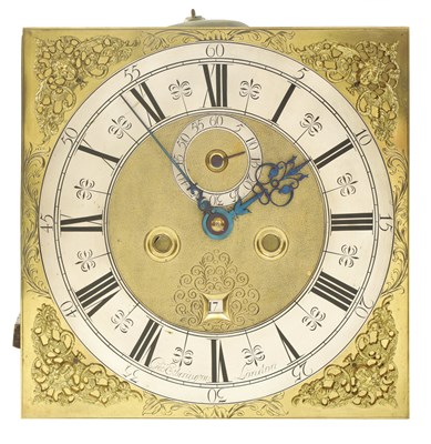 Lot 81 - GEORGE ETHERINGTON, LONDON. A WILLIAM AND MARY BURR WALNUT MONTH DURATION LONGCASE CLOCK