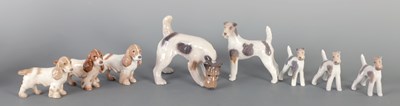 Lot 284 - A COLLECTION OF ROYAL COPENHAGEN PORCELAIN FIGURES OF DOGS