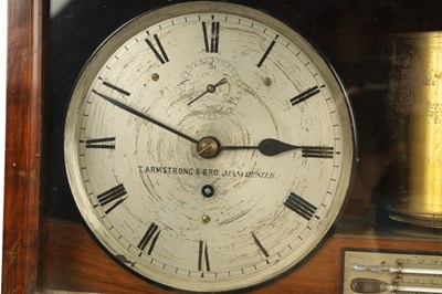 Lot 615 - T. ARMSTRONG & BRO. MANCHESTER. A LATE 19TH CENTURY WALNUT CASED WEATHER STATION BAROGRAPH