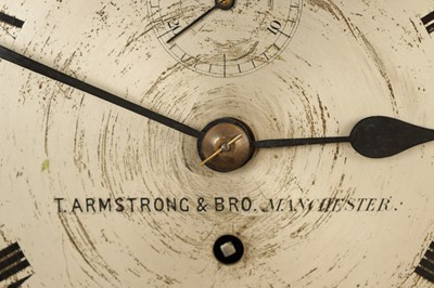 Lot 615 - T. ARMSTRONG & BRO. MANCHESTER. A LATE 19TH CENTURY WALNUT CASED WEATHER STATION BAROGRAPH