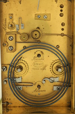 Lot 707 - A LATE 19TH CENTURY GIANT REPEATING CARRIAGE CLOCK BY E.MAURICE & Co.