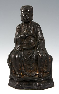 Lot 136 - A SMALL CHINESE  MING PERIOD BRONZE of a...