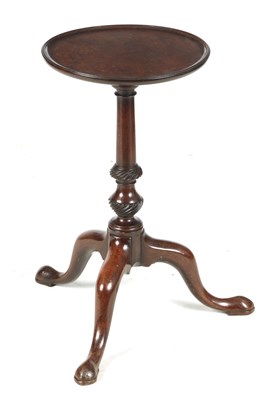 Lot 695 - A GEORGE III MAHOGANY KETTLE STAND