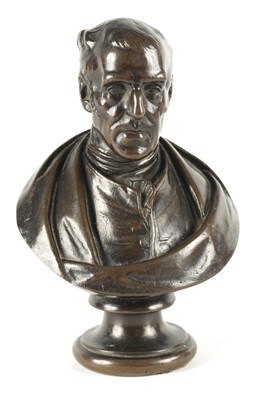 Lot 358 - BARON CARLO MAROCHETTI 1805-1867. A 19TH CENTURY ITALIAN PATINATED BRONZE BUST