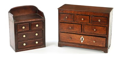 Lot 246 - TWO 19TH CENTURY APPRENTICE CHEST-OF-DRAWERS
