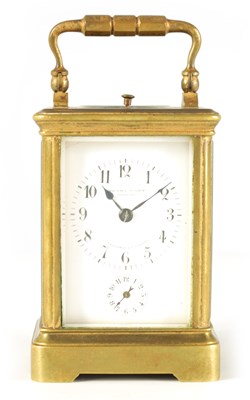 Lot 503 - HENRI CAPT, GENEVE. A SMALL LATE 19TH CENTURY REPEATING CARRIAGE CLOCK