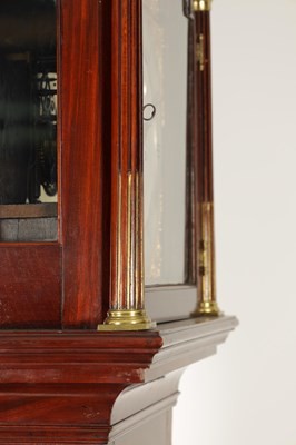 Lot 839 - FRANCIS PERIGAL, BOND STREET, LONDON . A GEORGE III FIGURED MAHOGANY LONGCASE CLOCK