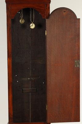 Lot 839 - FRANCIS PERIGAL, BOND STREET, LONDON . A GEORGE III FIGURED MAHOGANY LONGCASE CLOCK