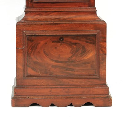 Lot 839 - FRANCIS PERIGAL, BOND STREET, LONDON . A GEORGE III FIGURED MAHOGANY LONGCASE CLOCK