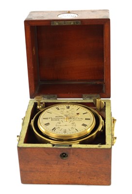 Lot 32 - DENT, LONDON. CHRONOMETER MAKER TO THE QUEEN No. 2398. A MID 19TH CENTURY TWO-DAY MARINE CHRONOMETER