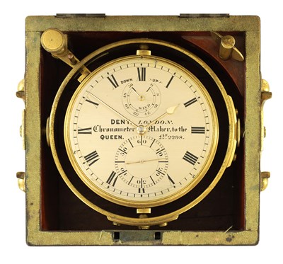 Lot 32 - DENT, LONDON. CHRONOMETER MAKER TO THE QUEEN No. 2398. A MID 19TH CENTURY TWO-DAY MARINE CHRONOMETER